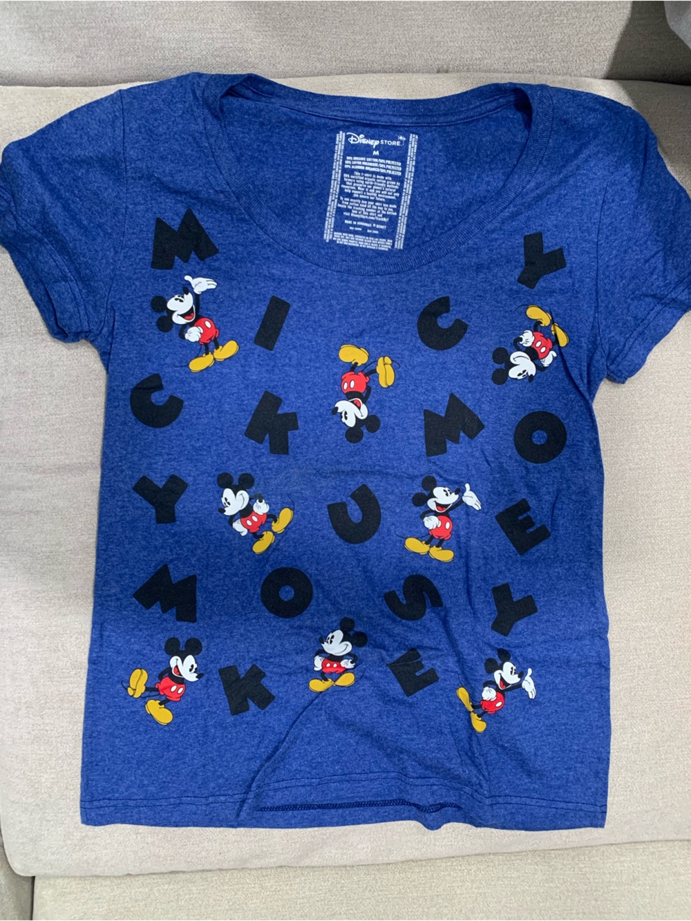 Disney Store Blue Mickey Mouse Graphic Tee